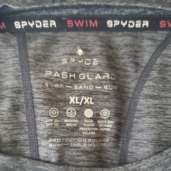 Spyder XL Rash Guard Short Sleeve Active Shirt. Outdoor Swim Beach. UPF 50+ - Picture 6 of 6